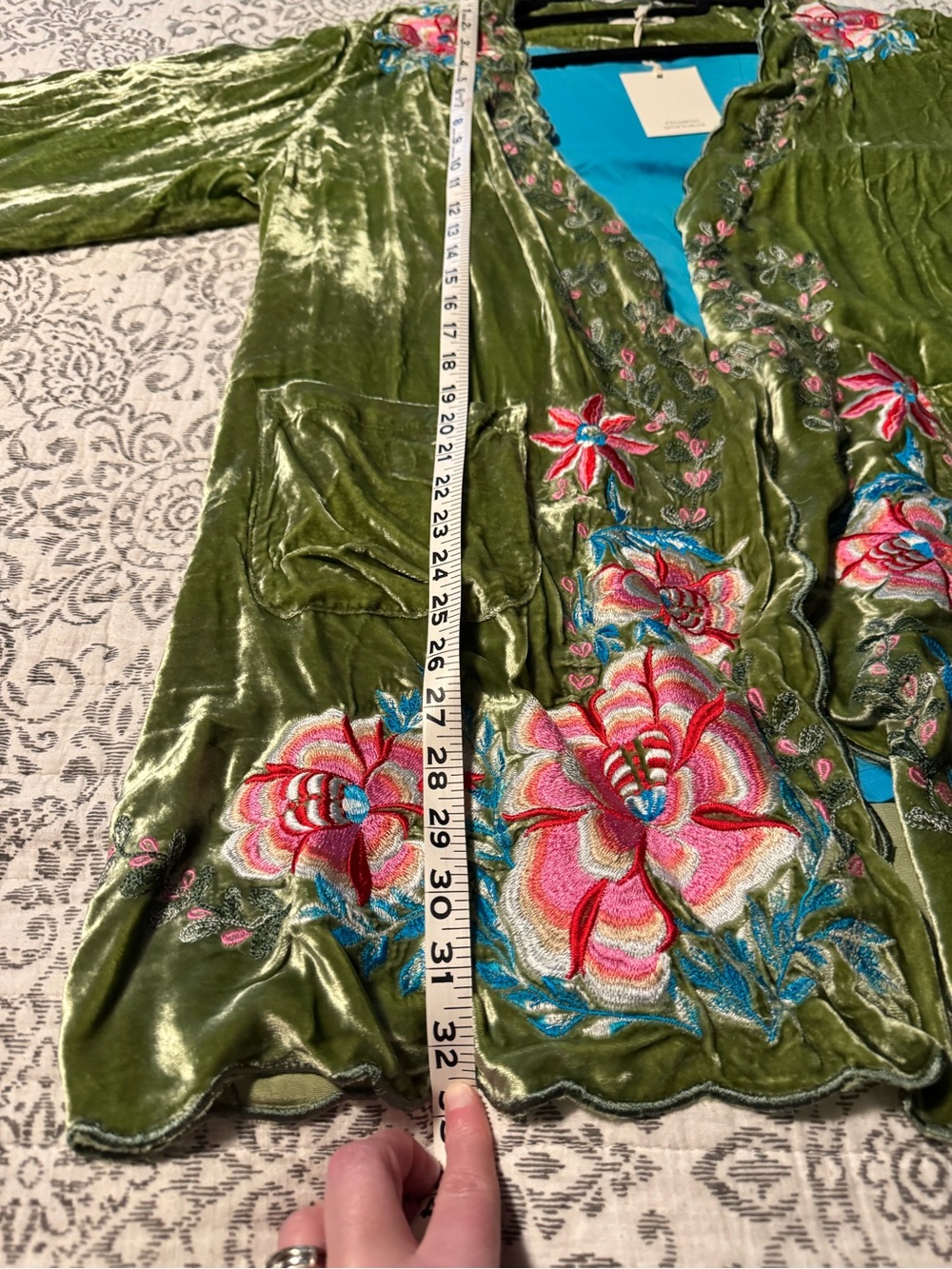 Chasing Unicorns One Night In Heaven Silk Velvet Housecoat BNWT - Picture 10 of 12
